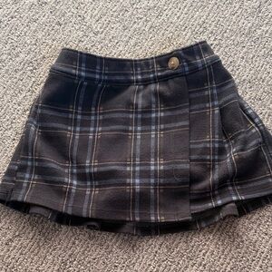 Plaid Black Skort Abercrombie kids